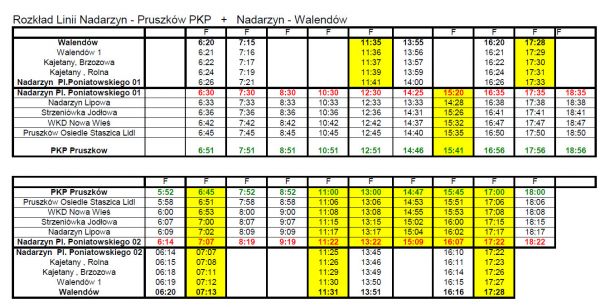 Zmiany w rozkładzie jazdy autobusów